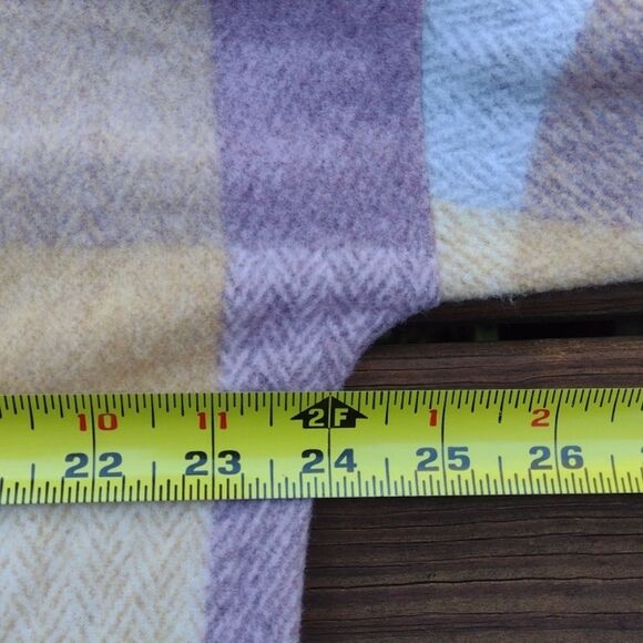 First Love by Lovelyn Lilac Gold Long Sleeve Soft Checkered Top Size Large - Picture 6 of 7